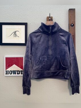 $148 Lululemon Scuba Oversized Funnel-Neck Half Zip Sweatshirt Velvet Nightfall